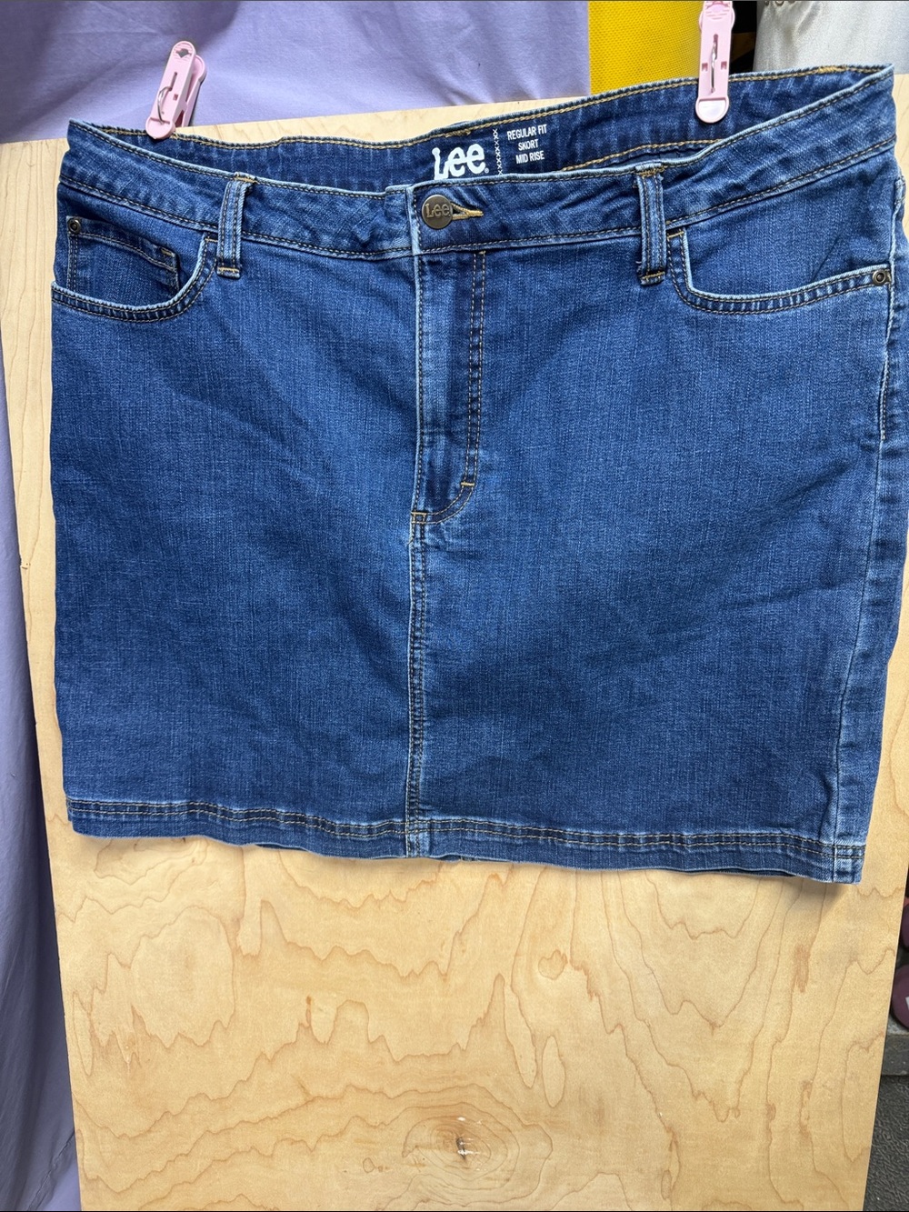 Lee Dark Blue Denim Mini Skirt